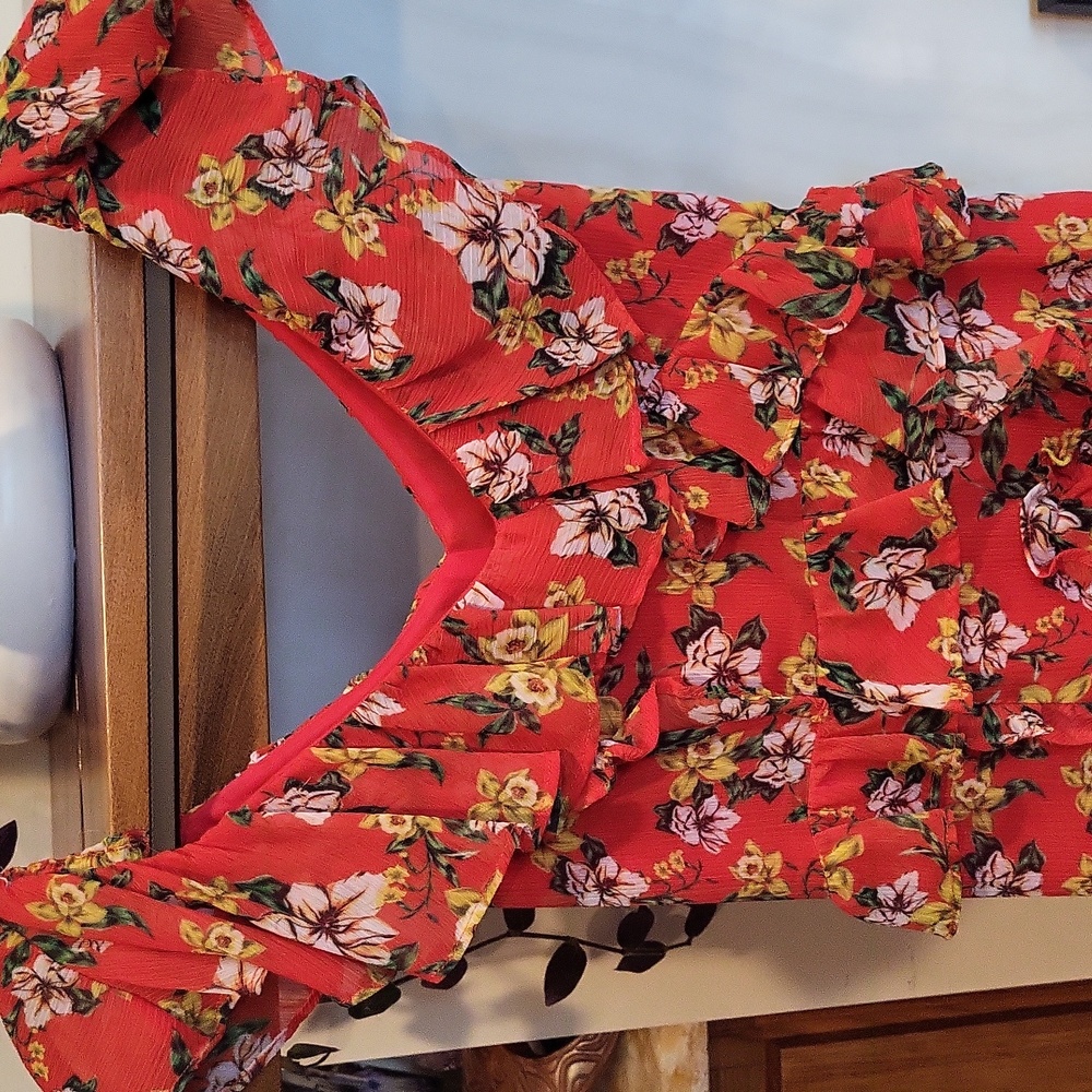 Marissa Webb Magnolia Bouquet Ruffle Dress - Picture 6 of 6